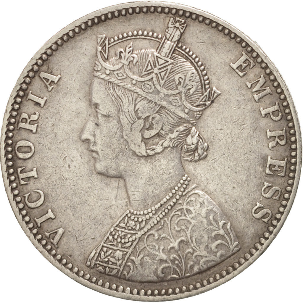 INDIA-BRITISH, Victoria, Rupee, 1901, Calcutta, EF(40-45), Silver, KM:492