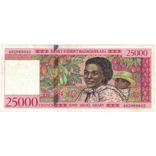 Banknote, Madagascar, 25,000 Francs = 5000 Ariary, KM:82, EF(40-45)