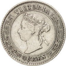 Ceylon, Victoria, 10 Cents, 1893, EF(40-45), Silver, KM:94