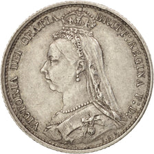 Great Britain, Victoria, 6 Pence, 1889, EF(40-45), Silver, KM:760