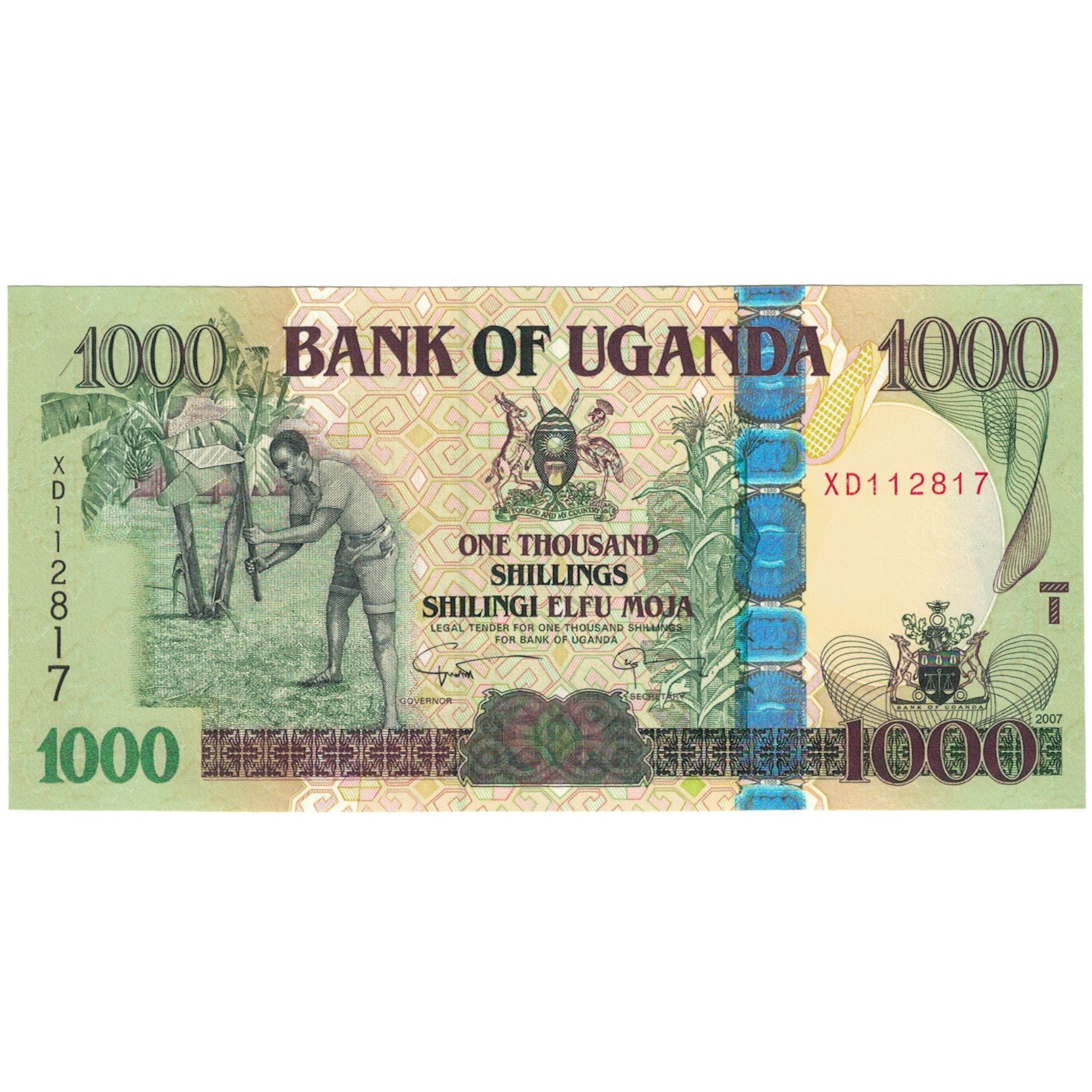 Banknote, Uganda, 1000 Shillings, 2009, KM:43b, UNC(65-70)