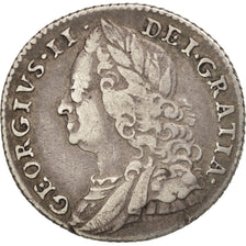 Great Britain, George II, 6 Pence, 1758, EF(40-45), Silver, KM:582.2