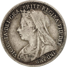 Great Britain, Victoria, 3 Pence, 1901, VF(30-35), Silver, KM:777