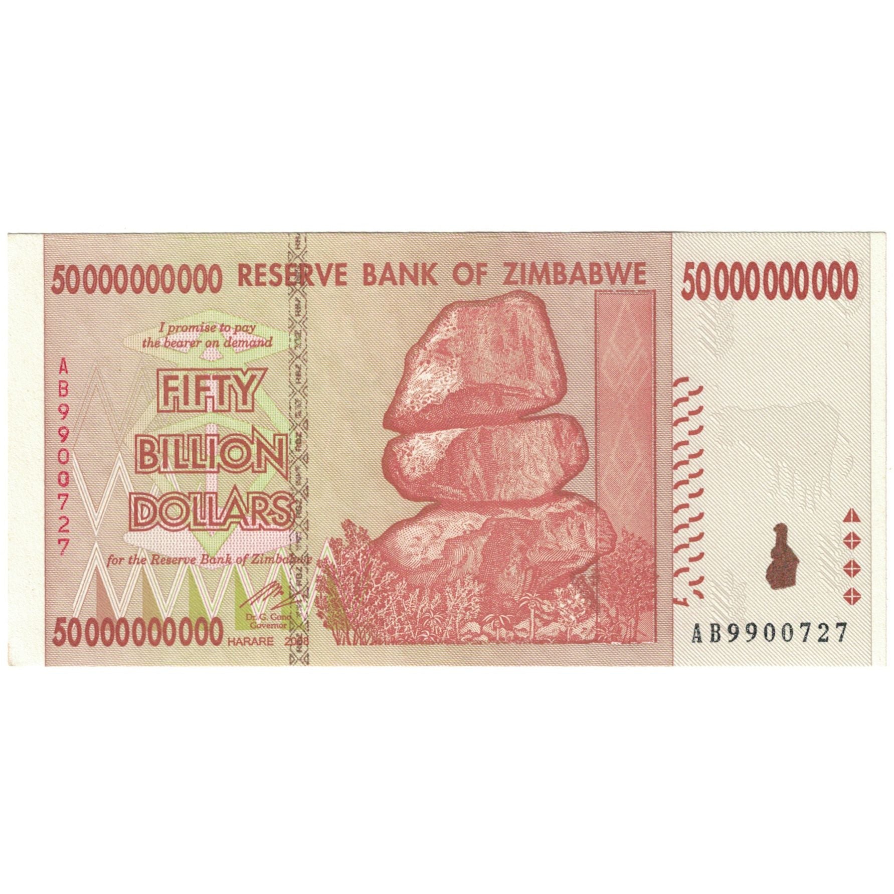 Banknote, Zimbabwe, 50 Billion Dollars, 2008, KM:87, UNC(65-70)