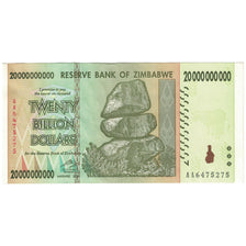Banknote, Zimbabwe, 20 Trillion Dollars, 2008, KM:89, AU(55-58)
