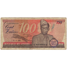 Billet, Zaïre, 100 Zaïres, 1983, 1983-06-30, KM:29a, B+