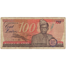Banknote, Zaire, 100 Zaïres, 1983, 1983-06-30, KM:29a, F(12-15)