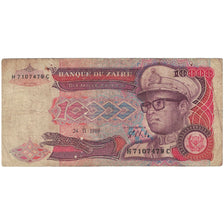 Banknote, Zaire, 10,000 Zaïres, 1989, 1989-11-24, KM:38a, VG(8-10)