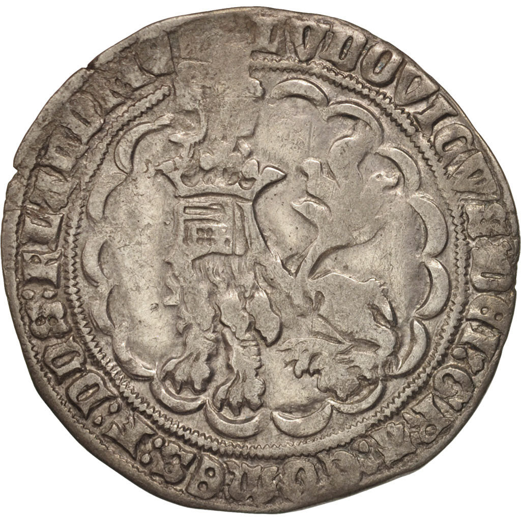 FLANDERS, Louis II, Double gros ou botdraeger, EF(40-45), Silver, Boudeau 2232