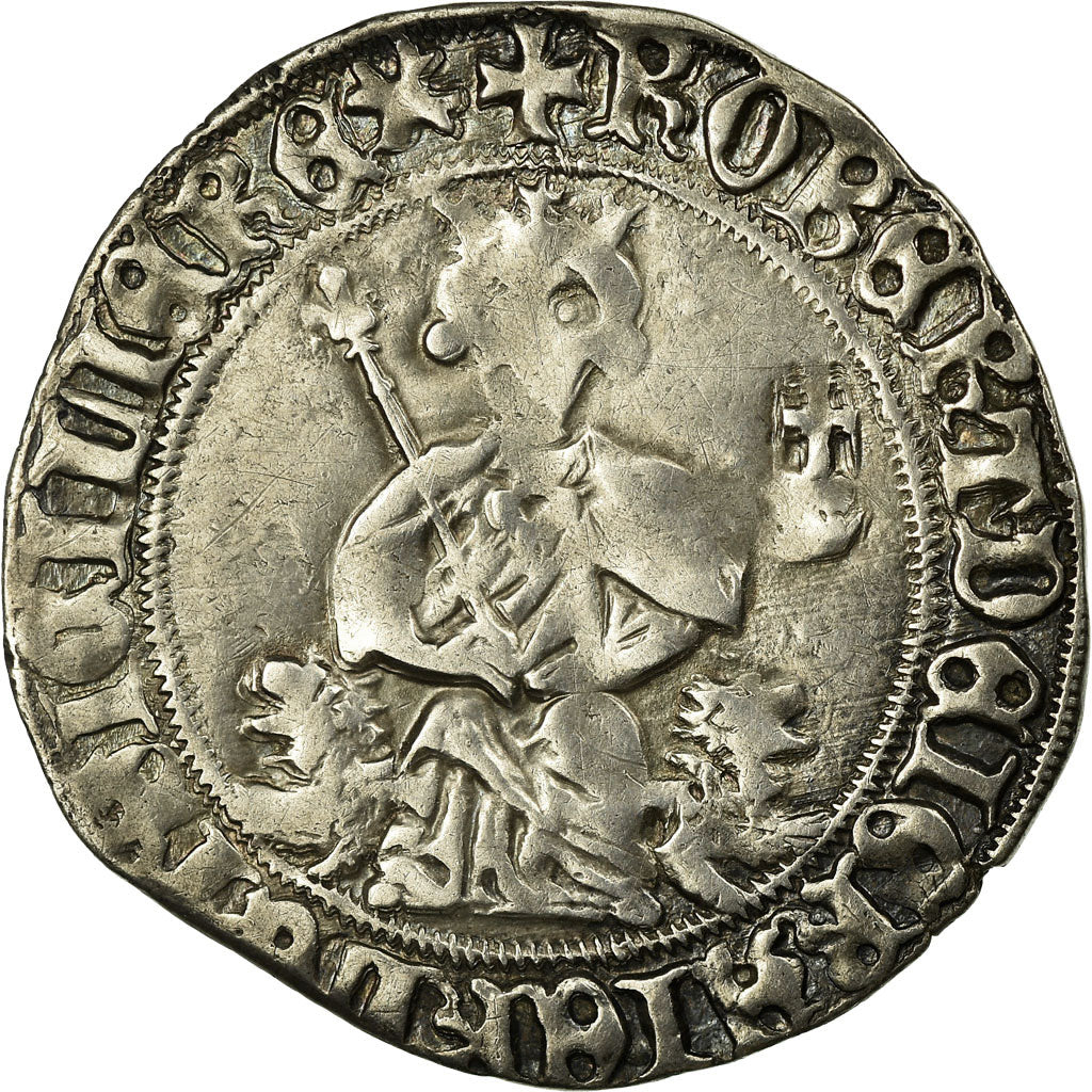 Coin, FRENCH STATES, Provence, Carlin, Avignon, VF(30-35), Silver, Boudeau:830