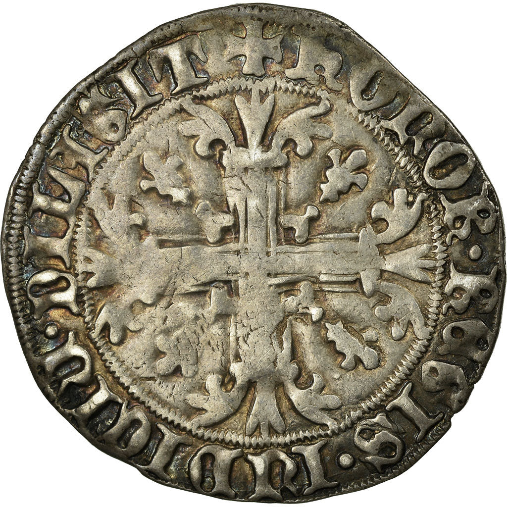Coin, FRENCH STATES, Provence, Carlin, Avignon, VF(30-35), Silver, Boudeau:830