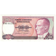 Banknote, Turkey, 100 Lira, UNDATED (1984), KM:194a, AU(55-58)