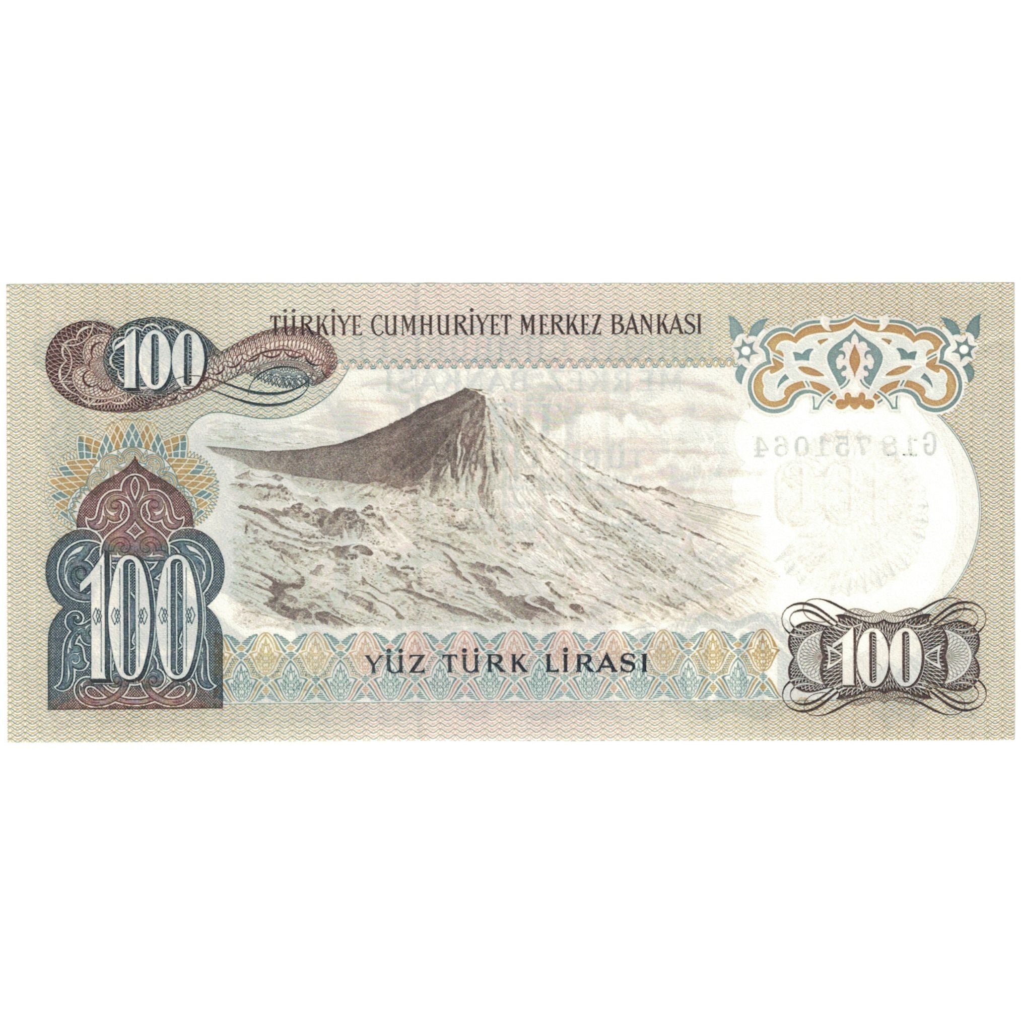 Banknote, Turkey, 100 Lira, KM:189a, AU(55-58)