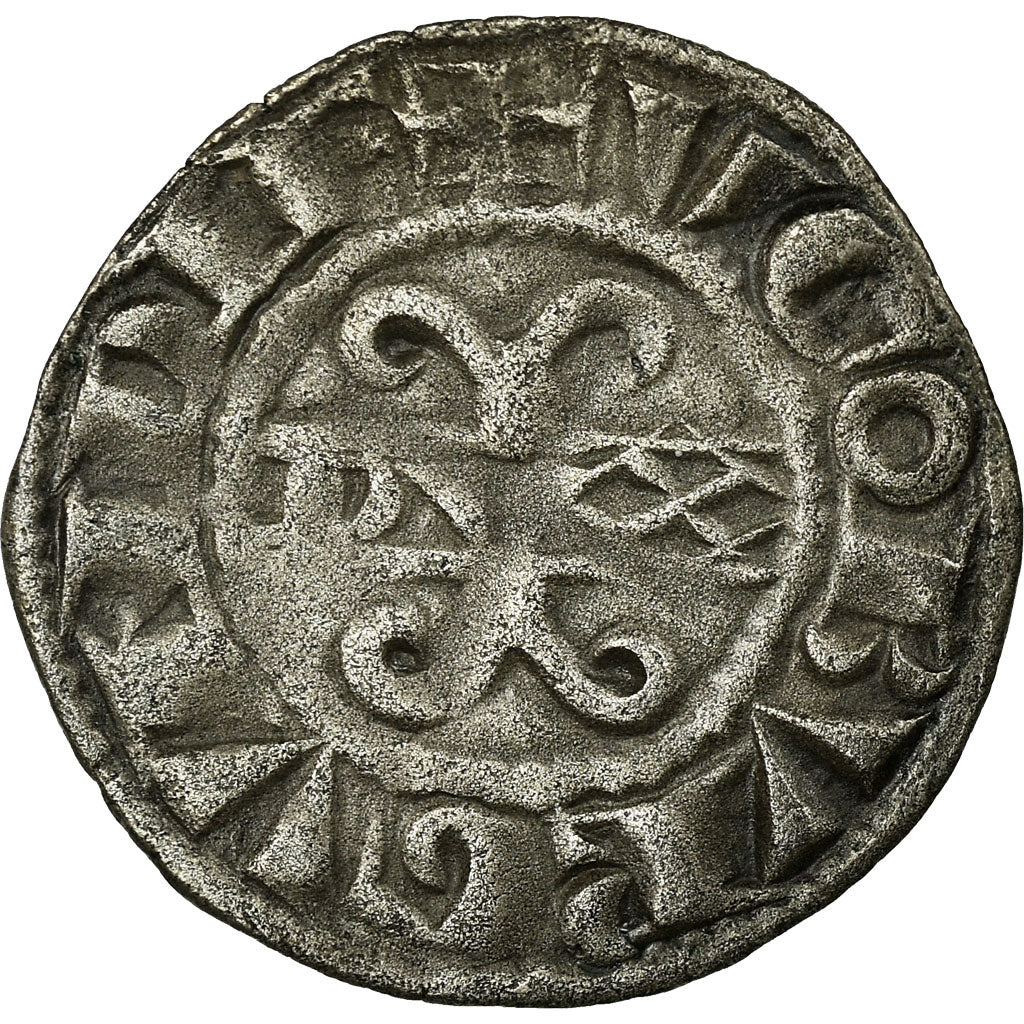 Moneta, STATI FRANCESI, Bourgogne, Denier, Dijon, BB+, Argento, Boudeau:1212