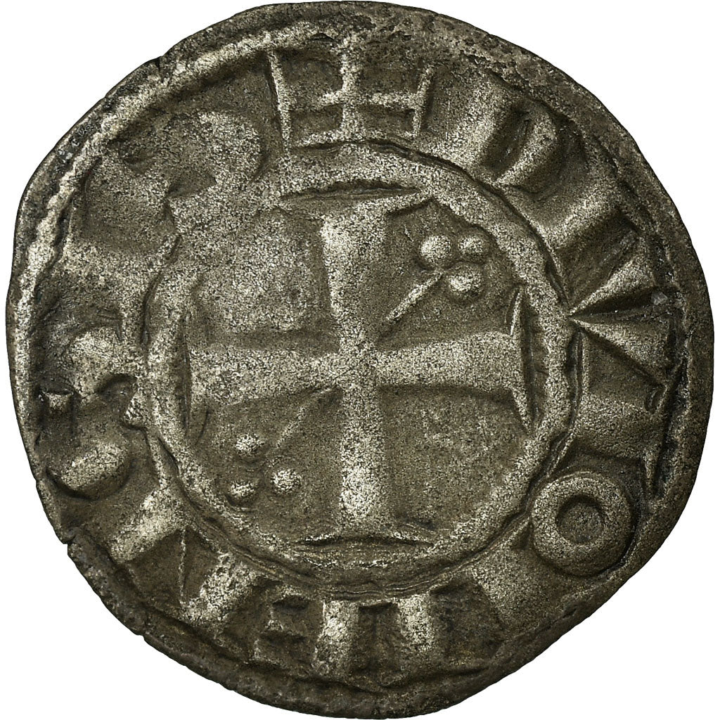 Moneta, STATI FRANCESI, Bourgogne, Denier, Dijon, BB+, Argento, Boudeau:1212