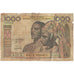 Banknote, West African States, 1000 Francs, KM:603Hn, AG(1-3)