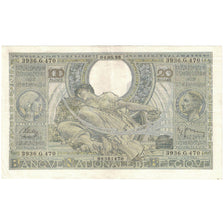 Banknot, Belgia, 100 Francs-20 Belgas, 1933-1935, 1938-05-04, KM:107, VF(20-25)