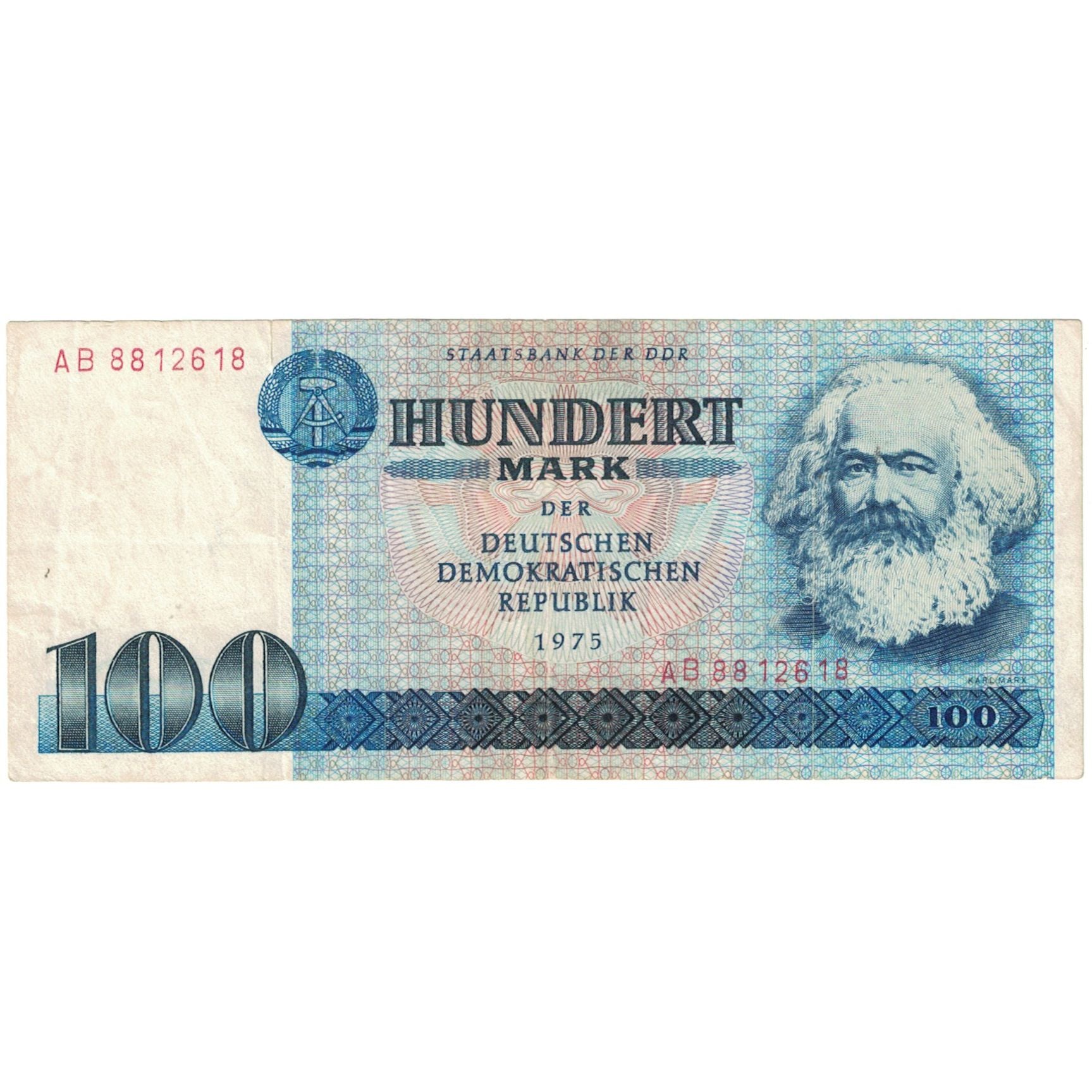 Banknote, Germany - Democratic Republic, 100 Mark, 1975, KM:31a, EF(40-45)
