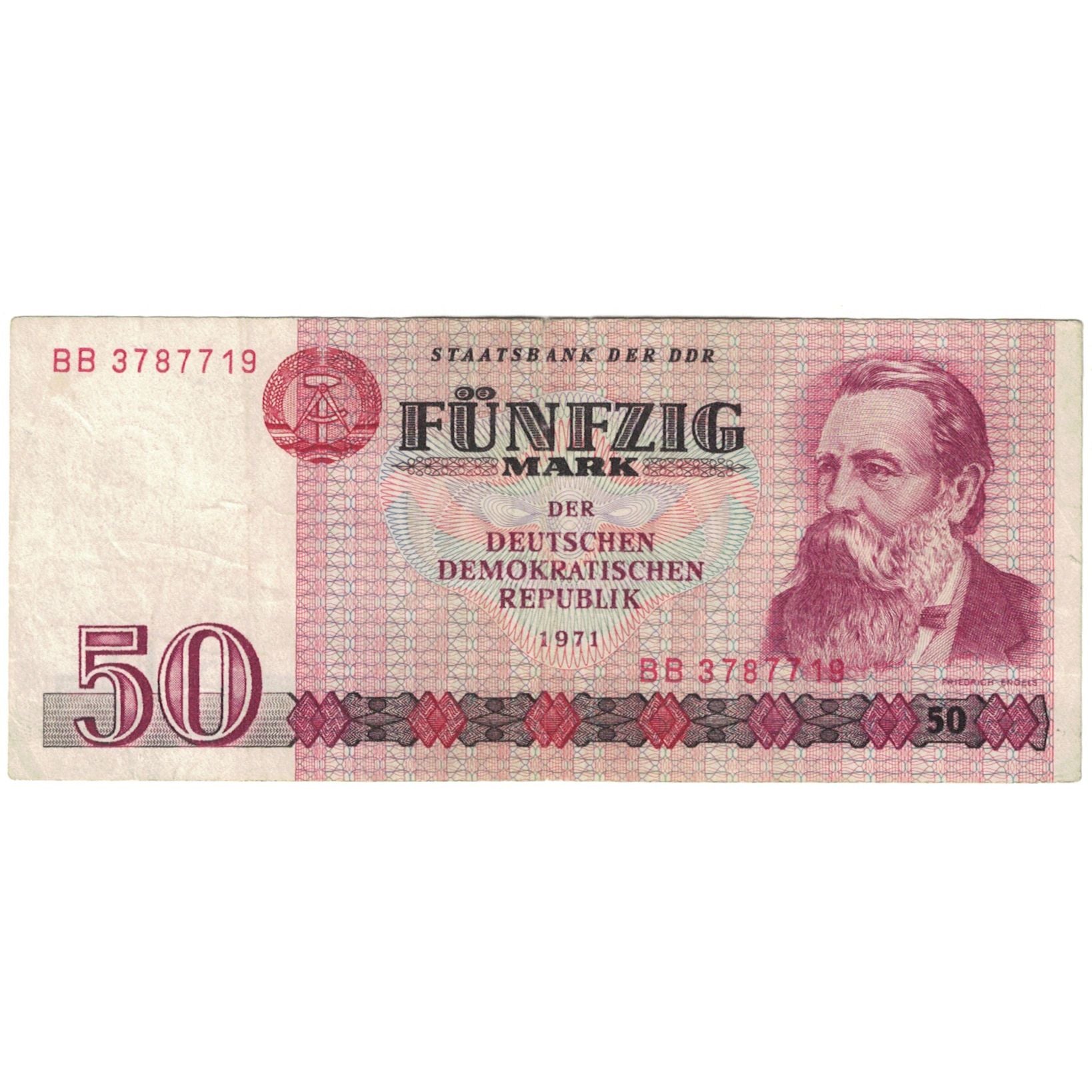 Banknote, Germany - Democratic Republic, 50 Mark, 1971, KM:30a, VF(30-35)