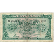 Banknote, Belgium, 10 Francs-2 Belgas, 1943-02-01, KM:122, VF(20-25)
