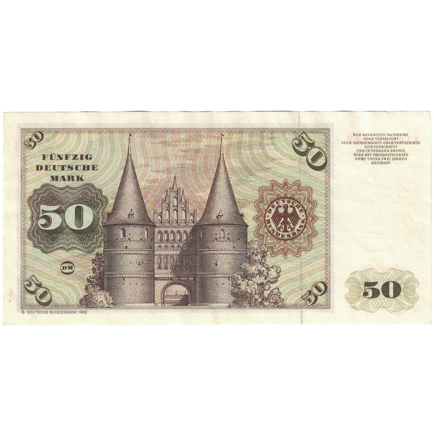 Billet, République fédérale allemande, 50 Deutsche Mark, 1970-1980