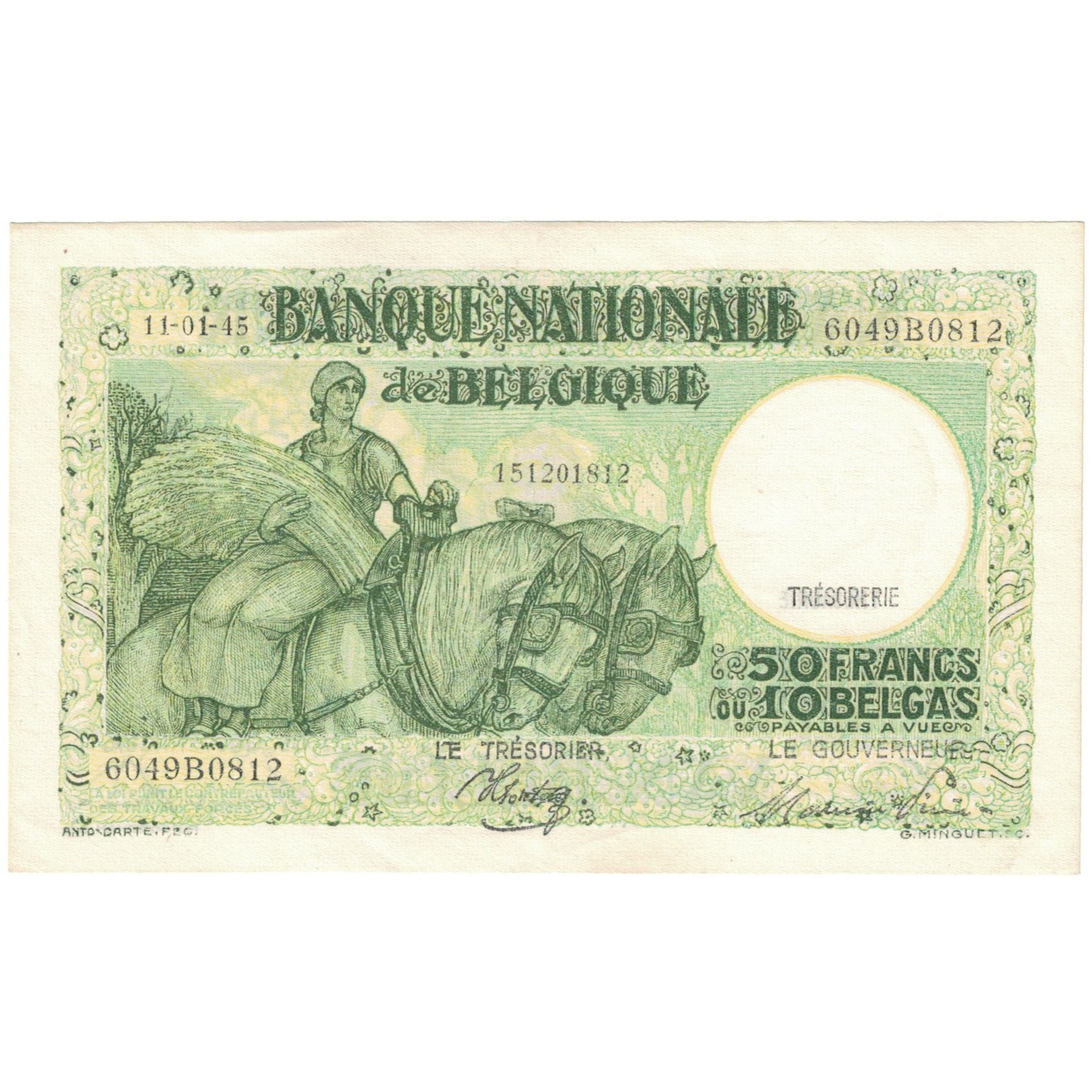 Billet, Belgique, 50 Francs-10 Belgas, 1980-01-02, KM:106, TTB