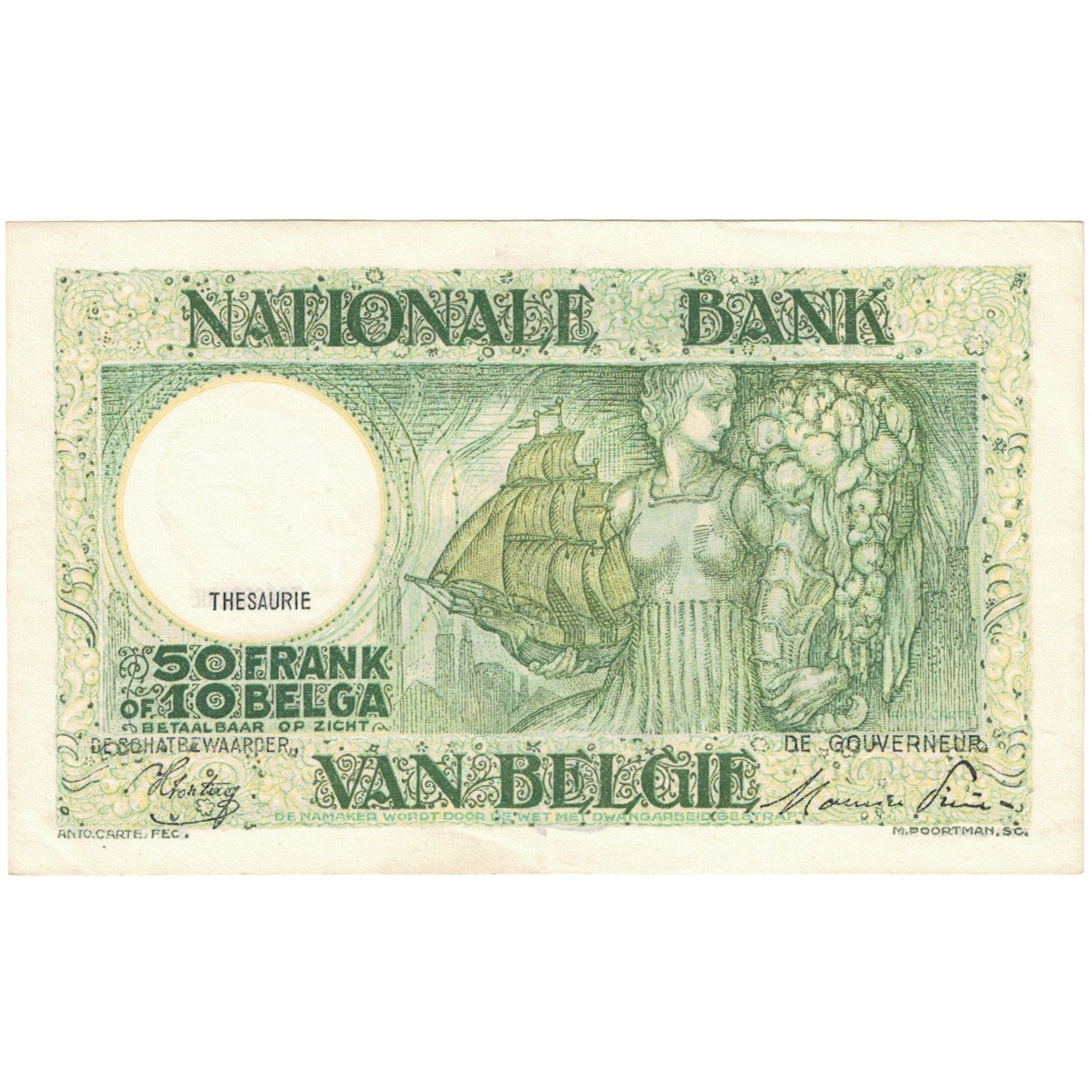 Billet, Belgique, 50 Francs-10 Belgas, 1980-01-02, KM:106, TTB