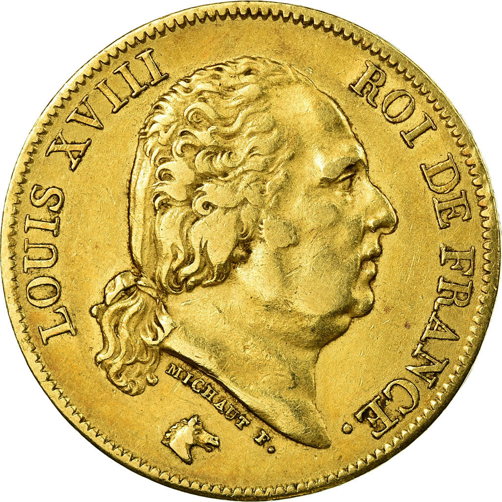 Monnaie, France, Louis XVIII, Louis XVIII, 40 Francs, 1818, Paris, TB+, Or