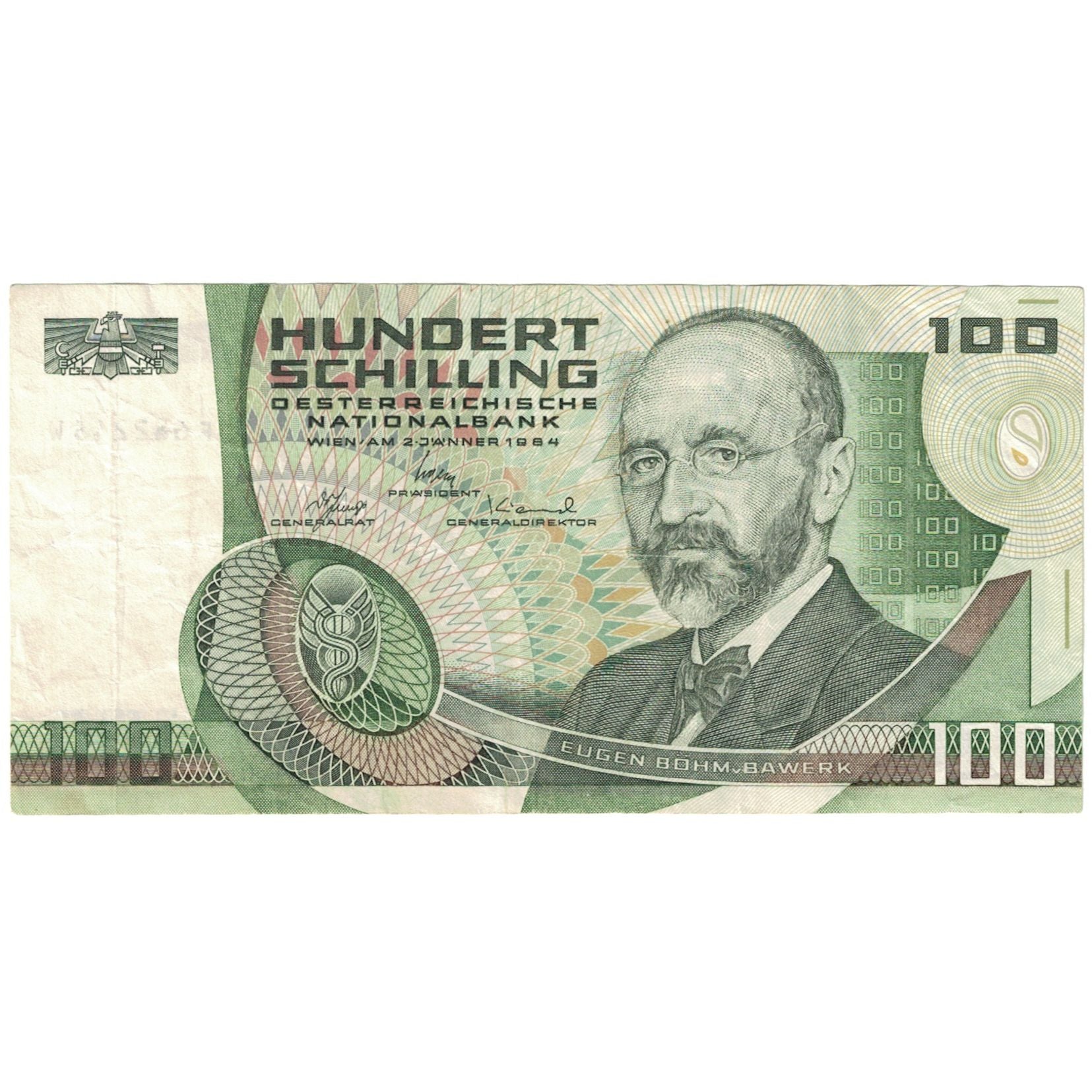 Banknote, Austria, 100 Schilling, 1984, 1984-01-02, KM:150, EF(40-45)