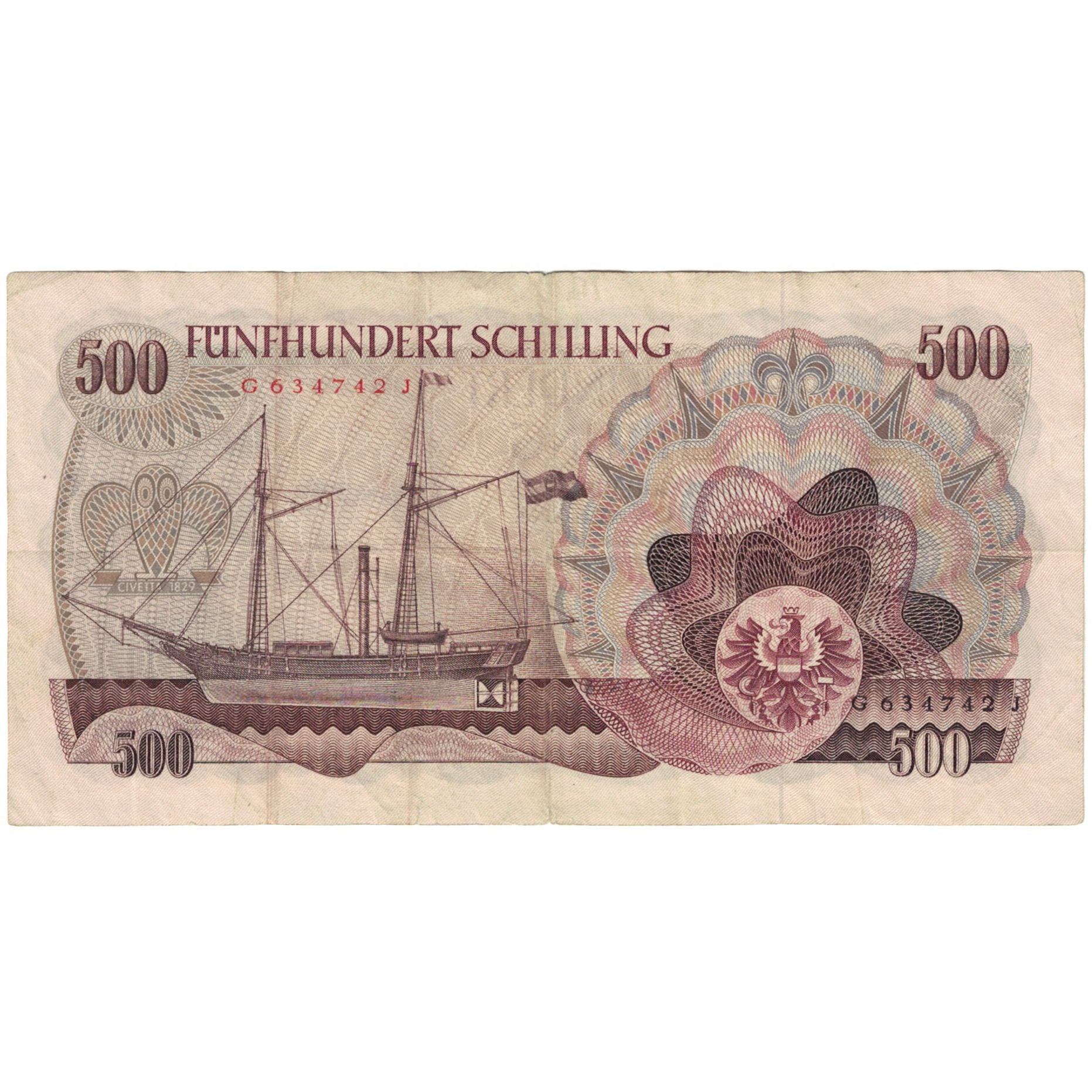 Banknote, Austria, 500 Schilling, 1965, 1965-07-01, KM:139a, VF(30-35)