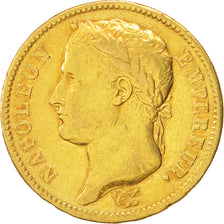 Moneda, Francia, Napoléon I, 40 Francs, 1811, Paris, MBC, Oro, KM:696.1