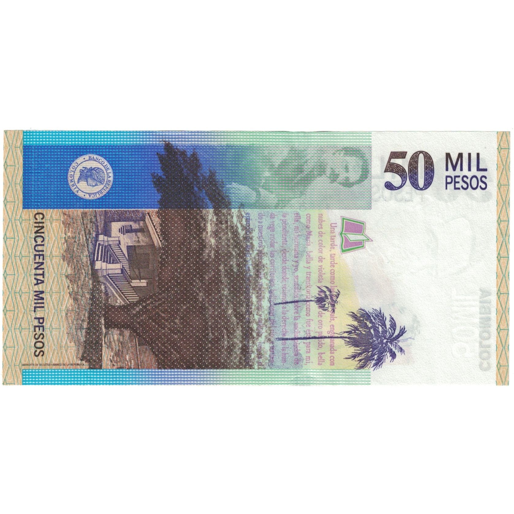 Banconote, Colombia, 50 000 Pesos, 2010, BB