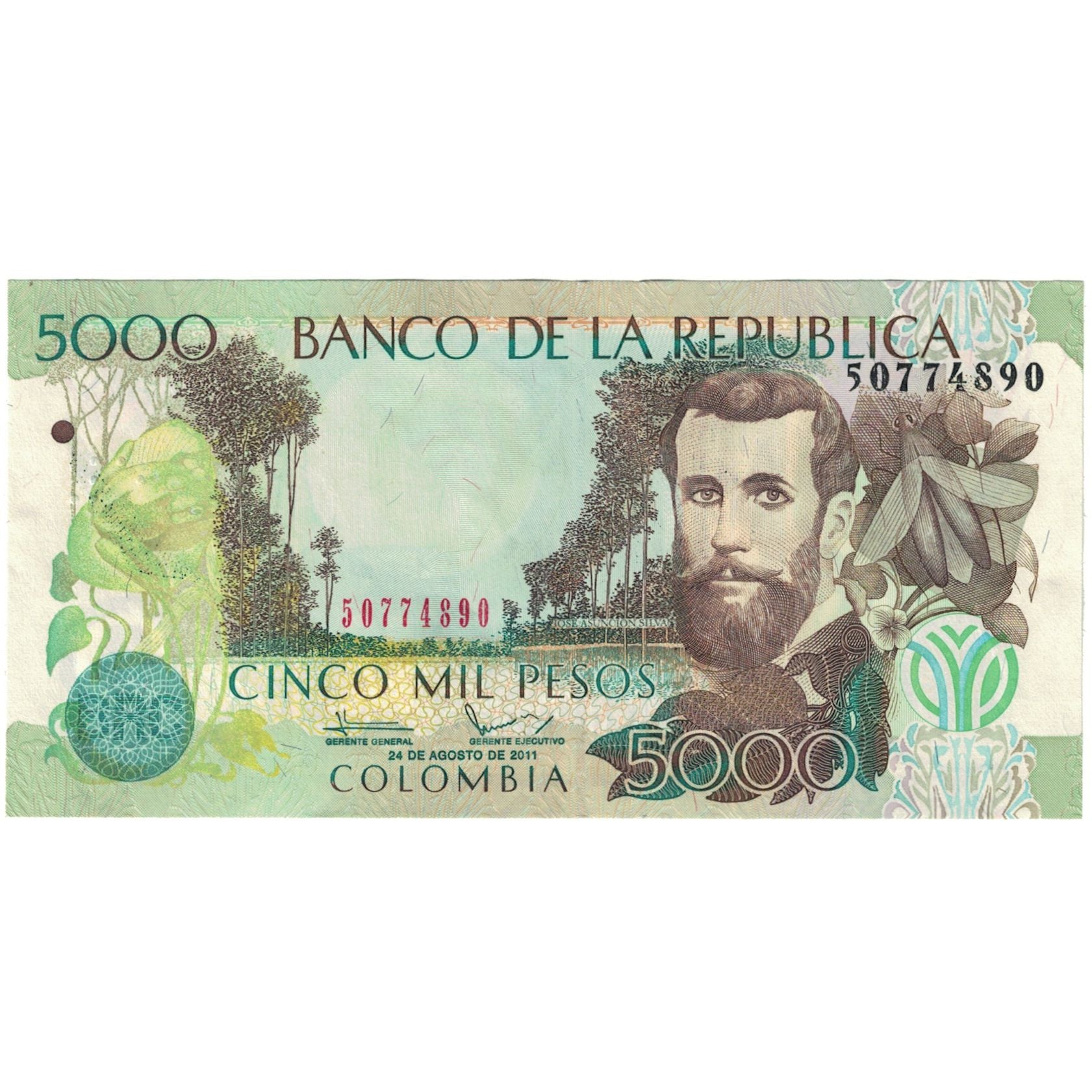 Billete, 5000 Pesos, 2011, Colombia, UNC