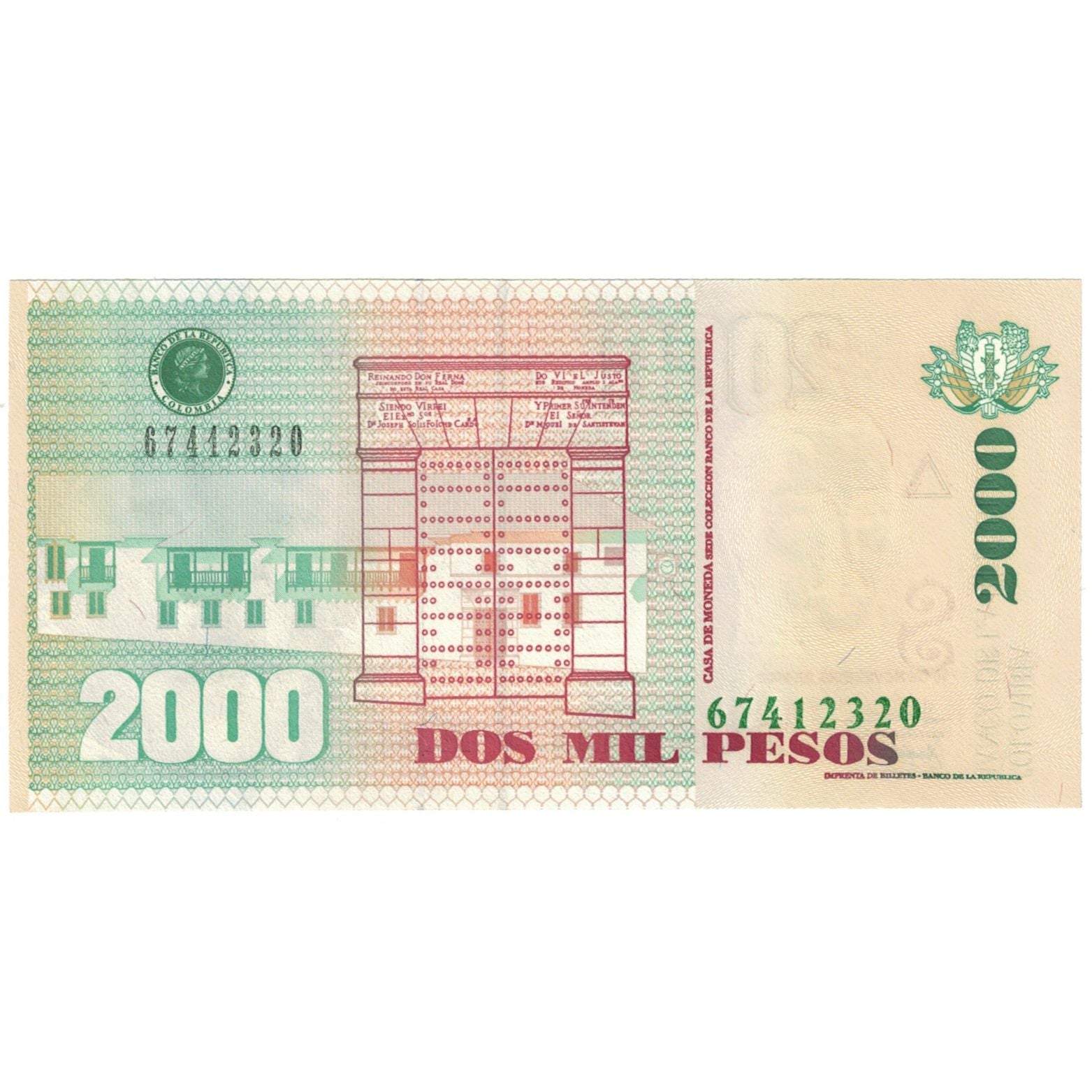 Banknote, Colombia, 2000 Pesos, 2006-11-10, KM:457d, UNC(65-70)