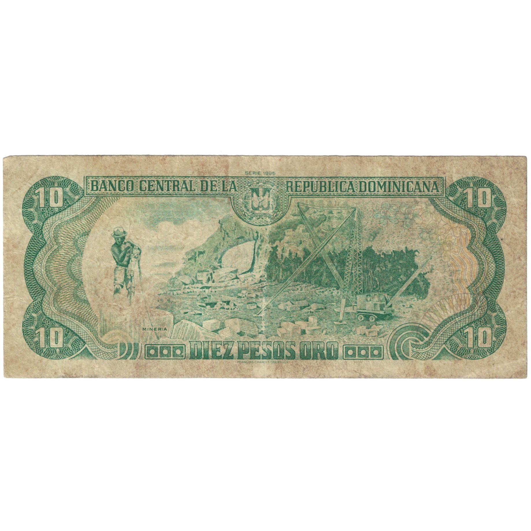 Banknote, Dominican Republic, 10 Pesos Oro, 1995, KM:148a, VF(20-25)