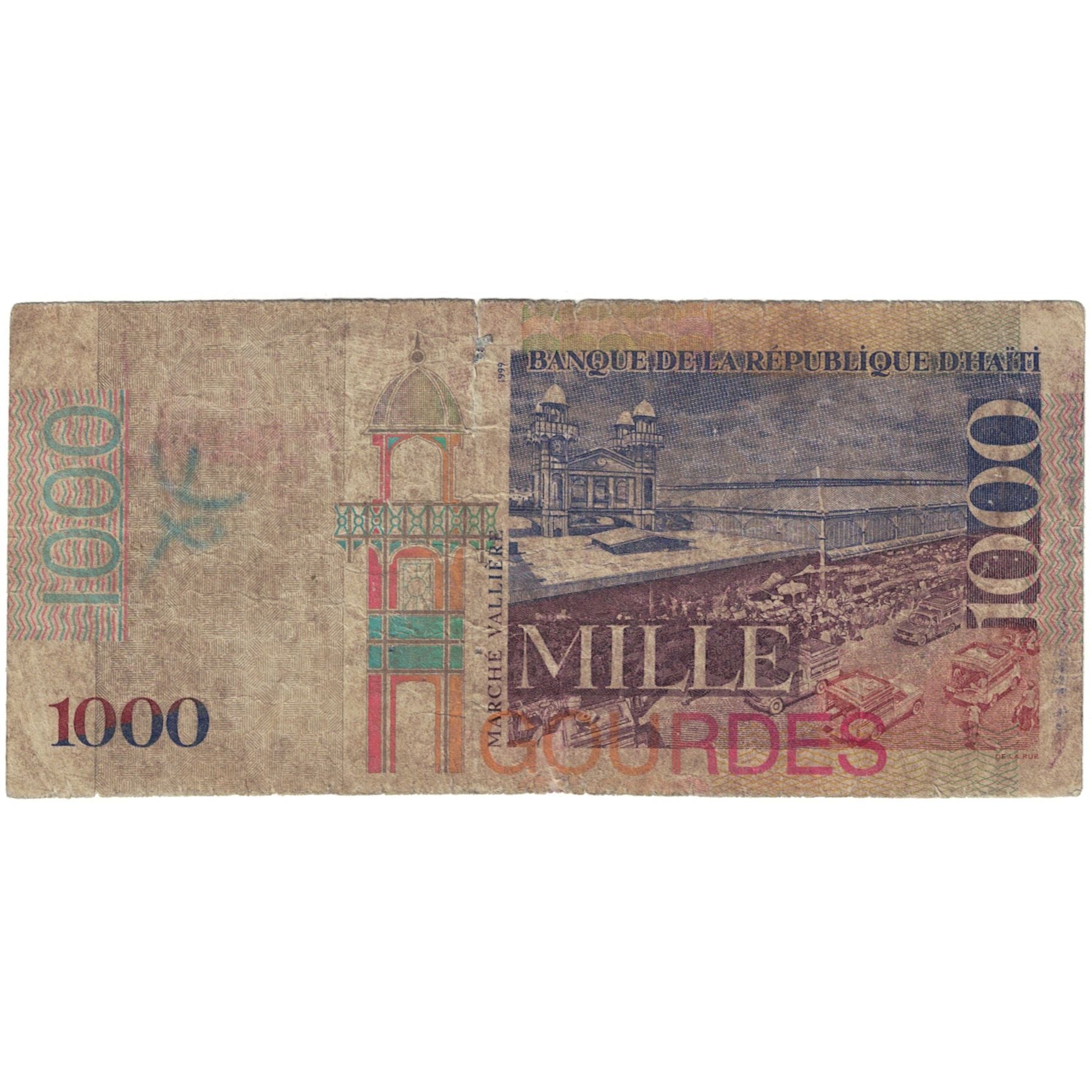 Billete, 1000 Gourdes, 2004, Haití, KM:278a, RC