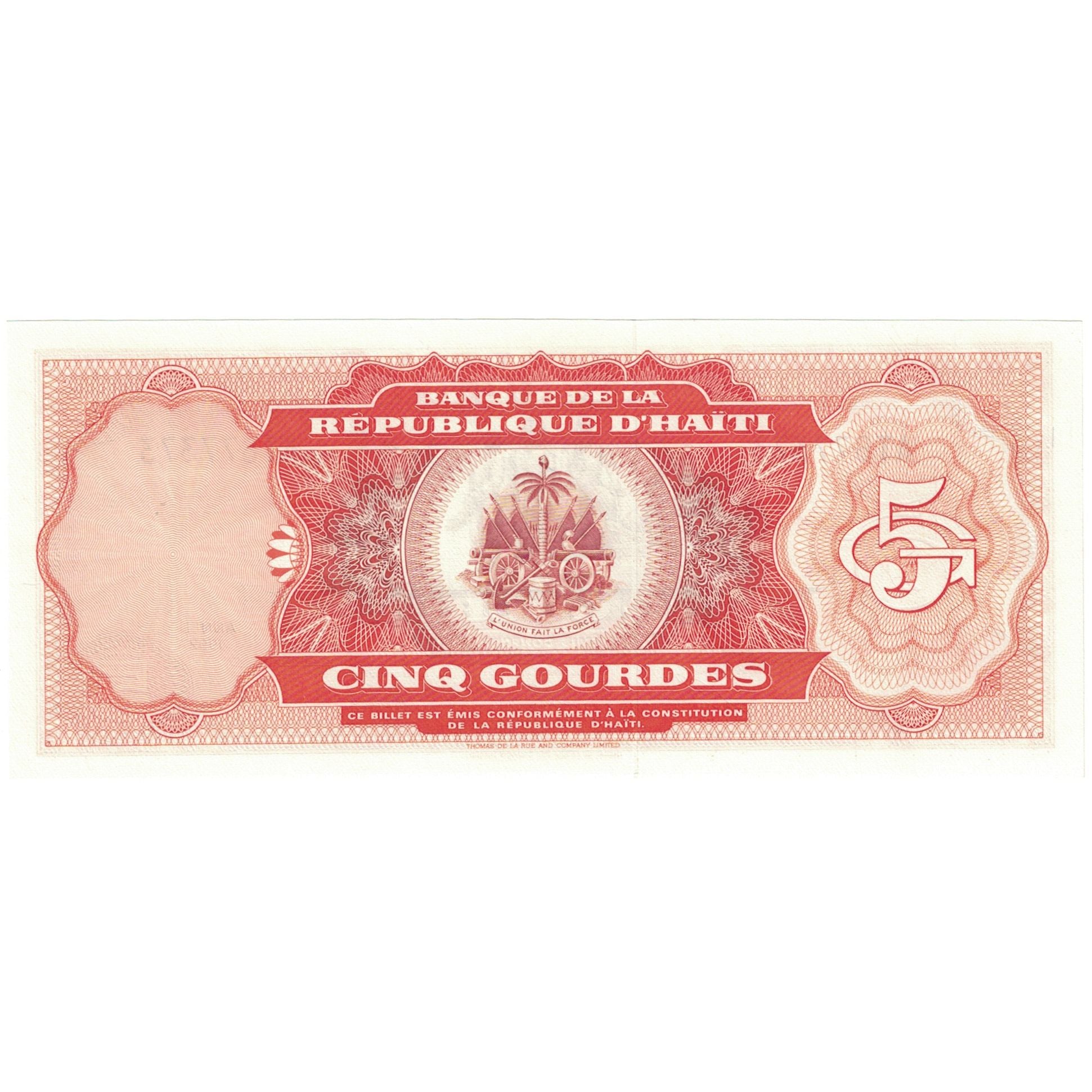 Banknote, Haiti, 5 Gourdes, 1987, KM:246a, UNC(65-70)