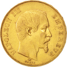 France, 50 Francs, 1856, Paris, TTB, Or, KM:785.1, Gadoury:1111