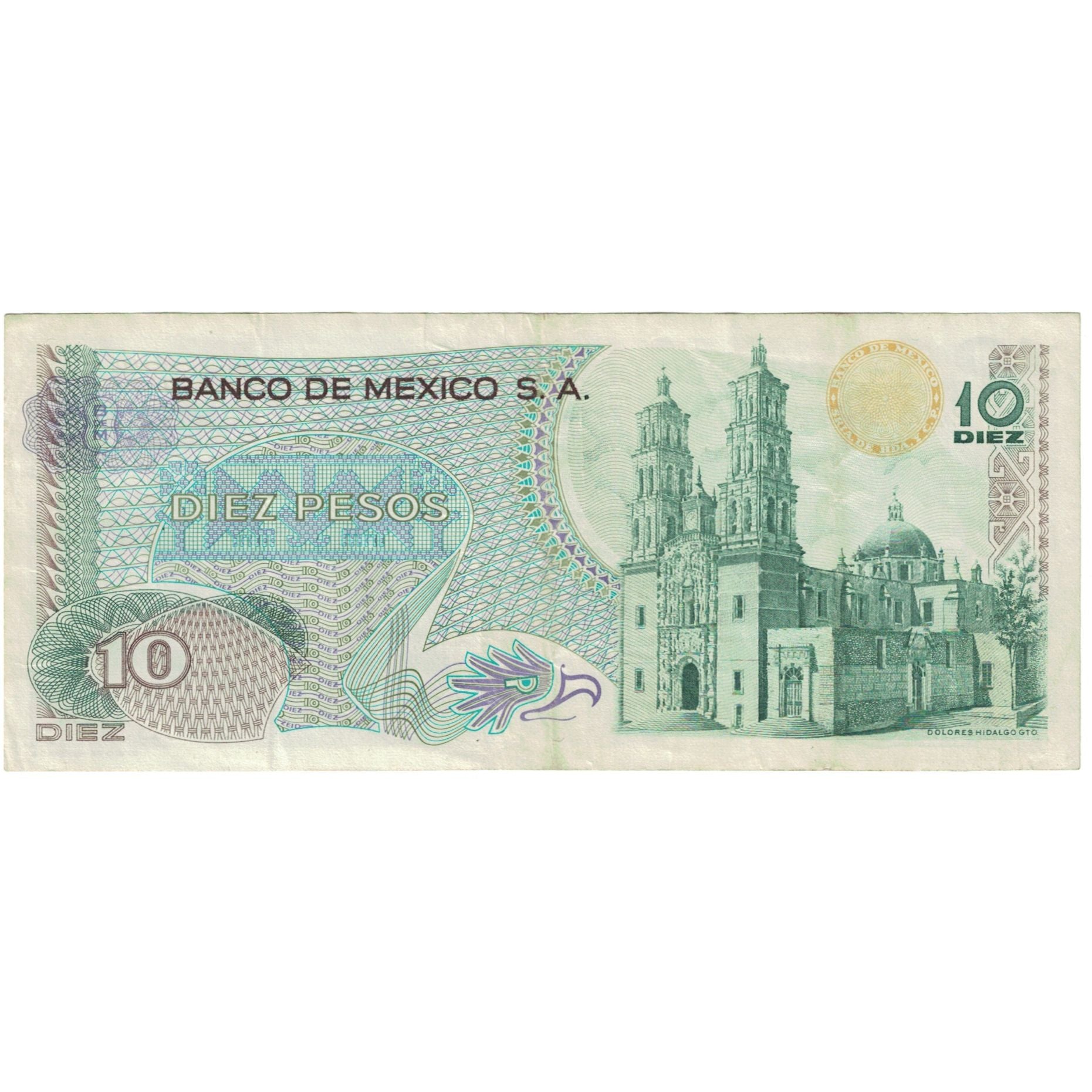 Billet, Mexique, 10 Pesos, 1971, 1971-02-03, KM:63d, TTB