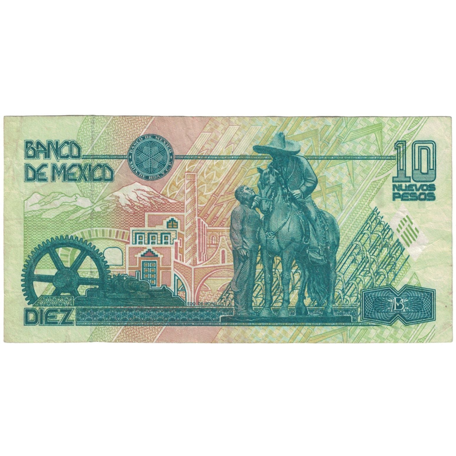 Banknote, Mexico, 10 Nuevos Pesos, 1992-12-10, KM:99, VF(20-25)