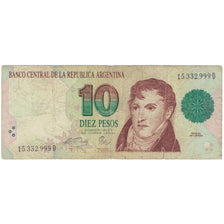 Banknote, Argentina, 10 Pesos, 1994-1996, KM:342b, VF(20-25)
