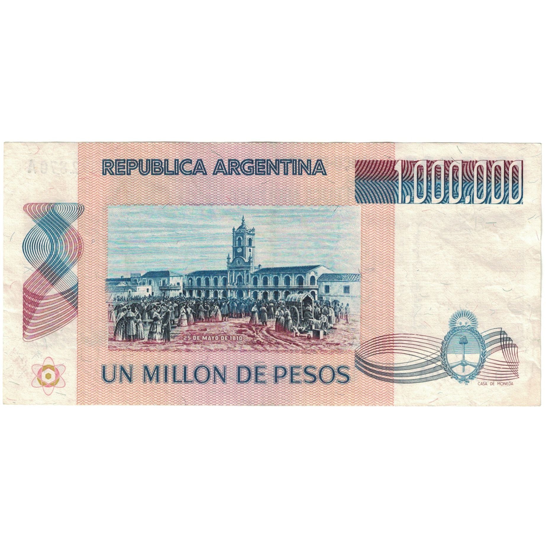 Banknote, Argentina, 1,000,000 Pesos, Undated (1981-93), KM:310, EF(40-45)