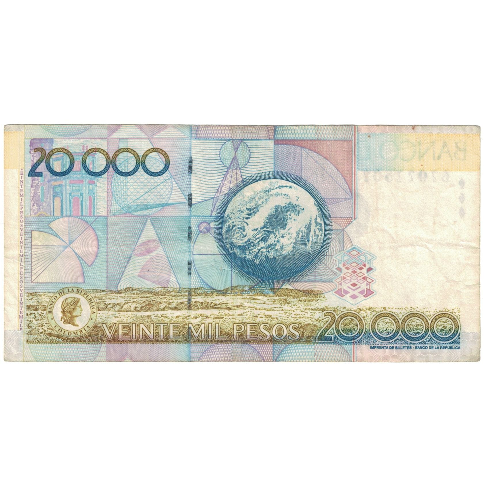 Banknote, Colombia, 20,000 Pesos, 2006, 2006-09-02, KM:454g, VF(20-25)