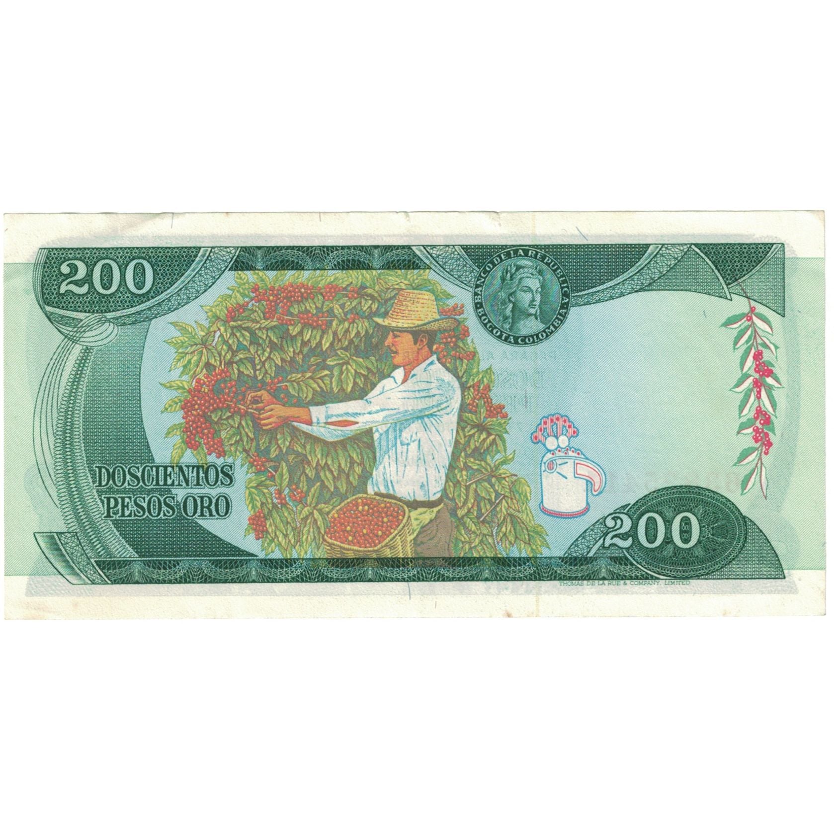 Banconote, Colombia, 200 Pesos Oro, 1975, 1975-07-07, KM:417a, BB