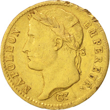 France, 20 Francs, 1813, Paris, EF(40-45), Gold, KM:695.1, Gadoury:1025
