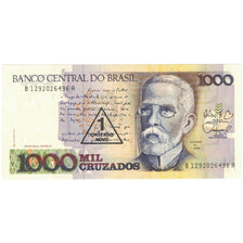 Billet, Brésil, 1 Cruzado Novo on 1000 Cruzados, Undated (1988), KM:216c, NEUF