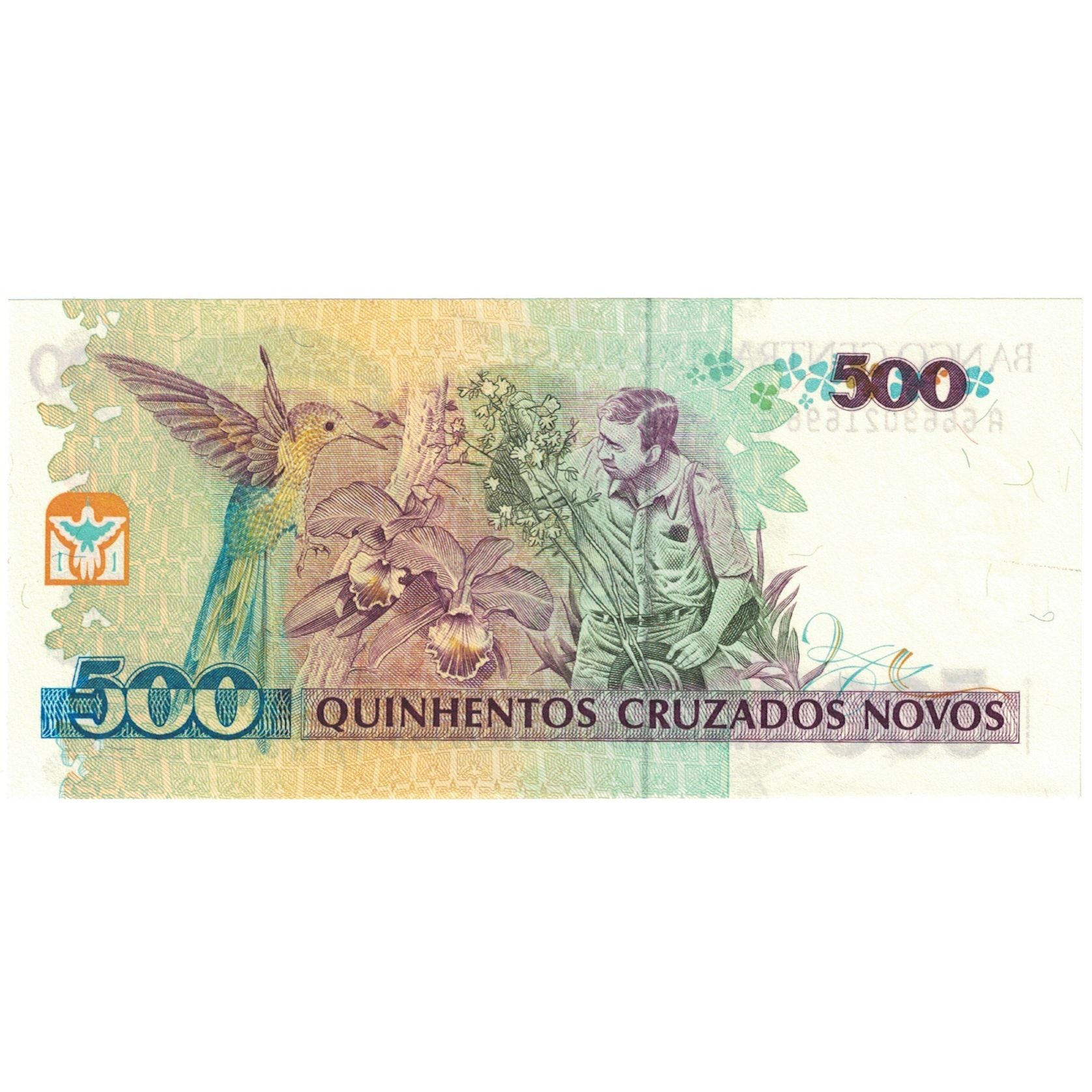 Banknote, Brazil, 500 Cruzeiros on 500 Cruzados Novos, 1990, KM:226a, UNC(65-70)