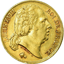Monnaie, France, Louis XVIII, Louis XVIII, 20 Francs, 1817, Paris, TTB, Or