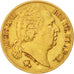 France, Louis XVIII, 20 Francs, 1824, Paris, EF(40-45), Gold, KM 712.1
