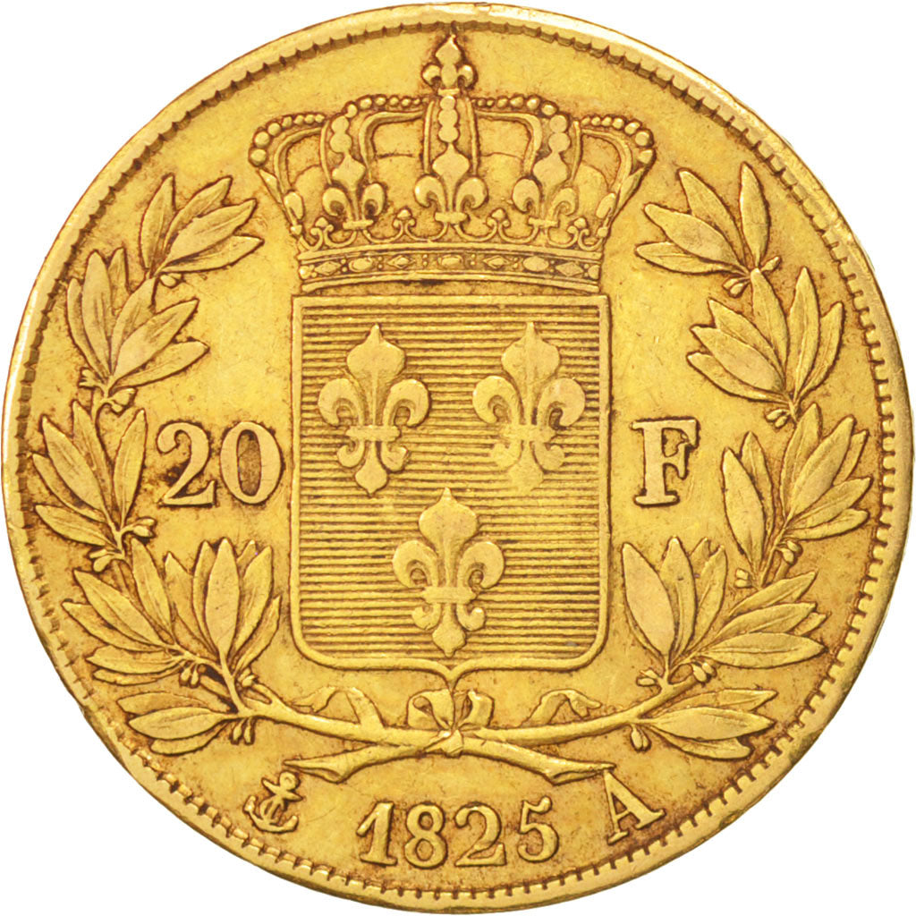 France, Charles X, 20 Francs, 1825, Paris, EF(40-45), Gold, KM:726.1